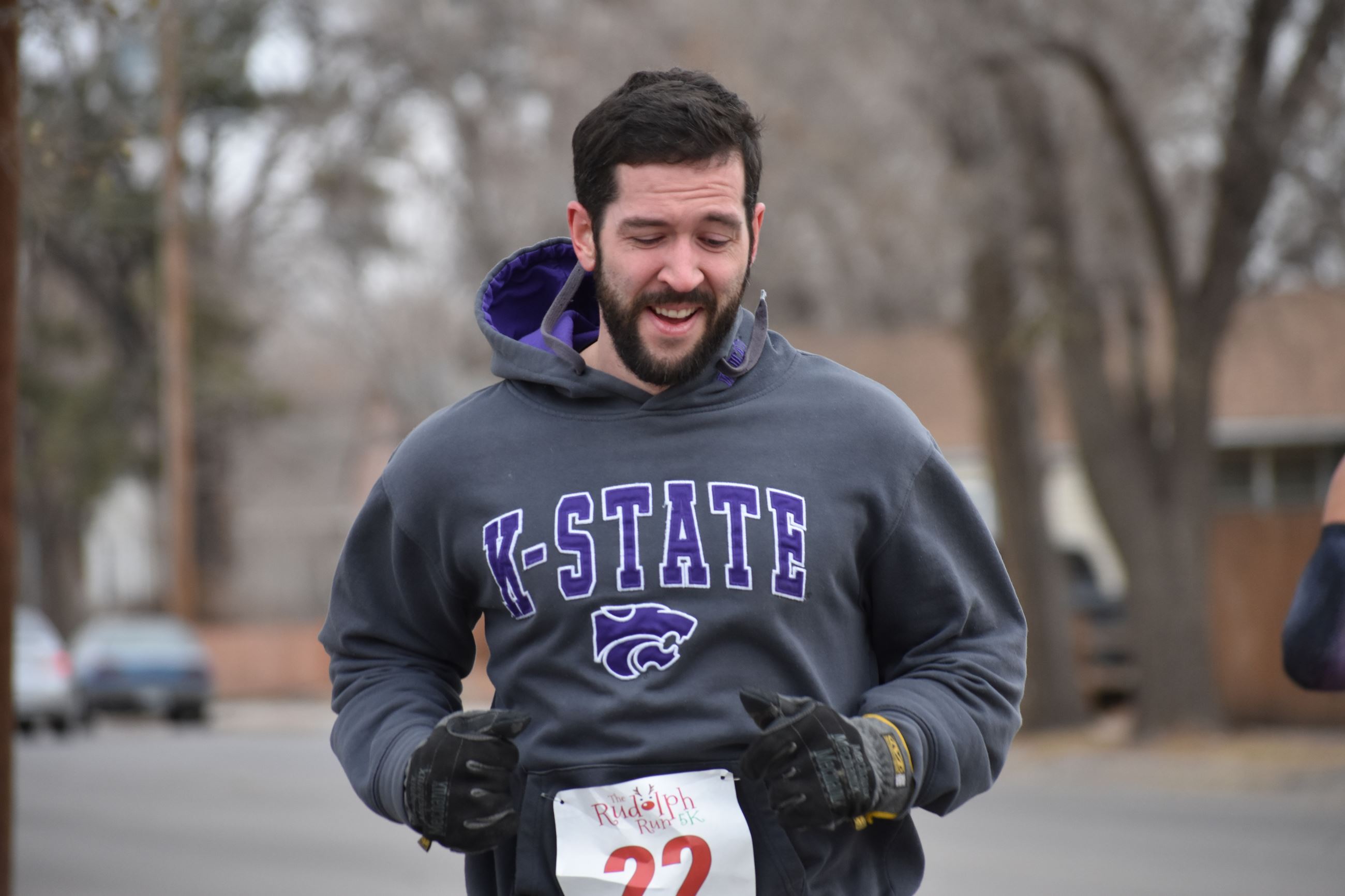 Man Running the Rudolph Run
