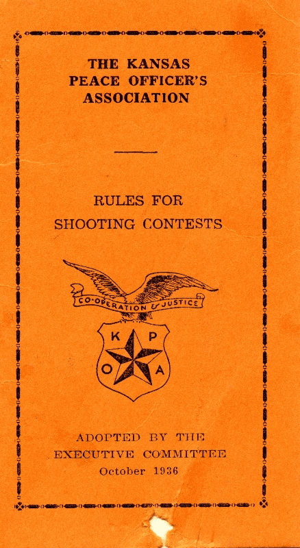 Dewey's book cover of the KPOA Shooting Rules for 1936